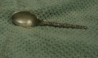 Olympic Range From Seattle Alaska Totem Pole Sterling Silver Souvenir Spoon