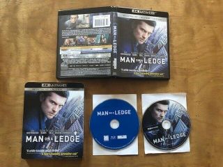 Man On A Ledge 4k/blu Ray Lionsgate Rare Slipcover 2 Disc No Digital