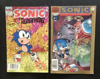 Sonic: The Hedgehog 33 & 50.  Marvel Modern Age Comic.  Knuckles.  Rare.  Ships