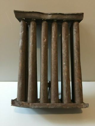 Antique 1800s Tin 12 Tube Candlestick Mold Rustic Primitive Metal Candle Maker