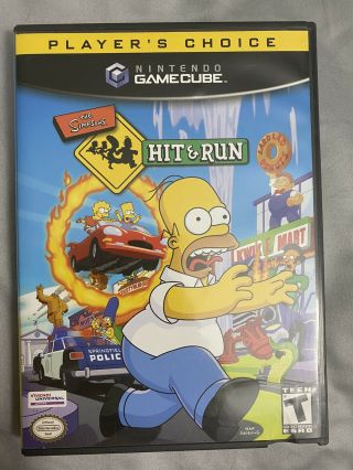 The Simpsons: Hit & Run (gamecube,  2003) Complete Rare