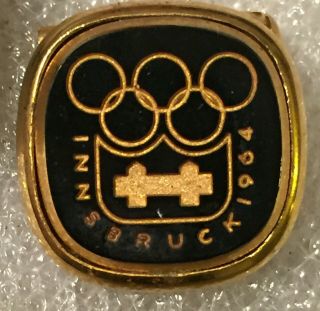 Innsbruck Austria 1964 Ix Winter Olympic Pin Badge Vintage Rare Carved