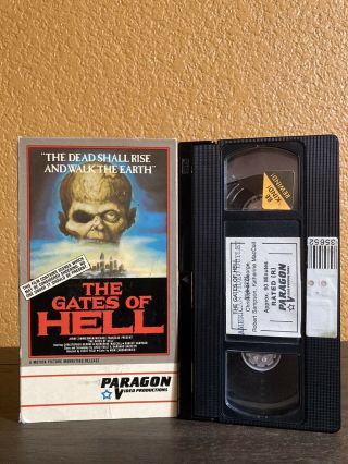 The Gates Of Hell Vhs Paragon Video Fulci Horror Cult 80s Rare Slip Version