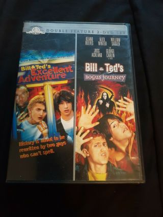Bill And Ted Double Feature Adventure And Bogus Journey Rare Pre - Owned