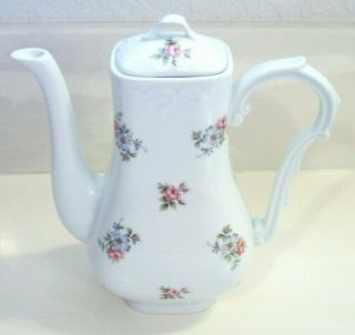 Princess House Rose Garden Fine Porcelain Coffee Pot / Tea Pot / Chocolate Pot
