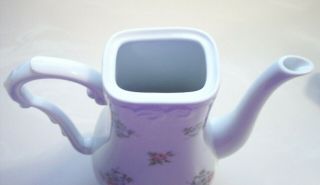Princess House Rose Garden Fine Porcelain Coffee Pot / Tea Pot / Chocolate Pot 3