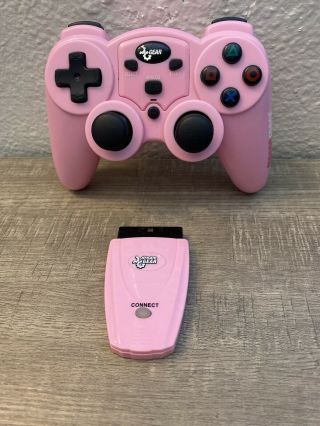 Rare Pink Playstation 2 – Dream Gear Wireless Controller,  Receiver