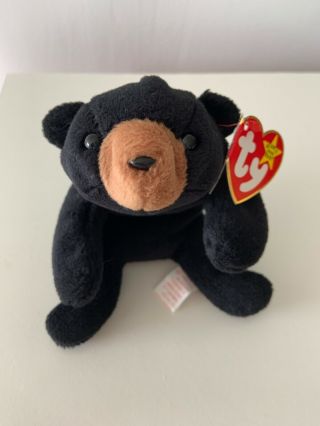 Ty Beanie Baby “blackie” With Multiple Tag Errors,  Retired,  Rare 1993/1994