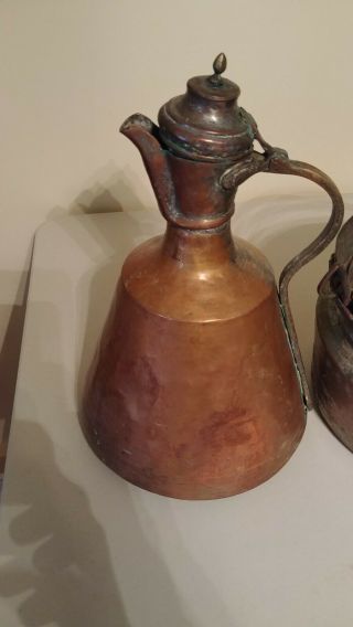 Rare Antique Turkish Ottoman Empire Copper Water Jug