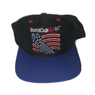 1994 World Cup Usa Soccer 94 Snapback Cap Hat The Game Blue Rare Nwt Green Brim