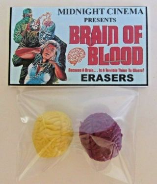 Brain Of Blood Erasers Mip Ultra Rare Oop Collectible Novelty Ltd Ed.  Horror