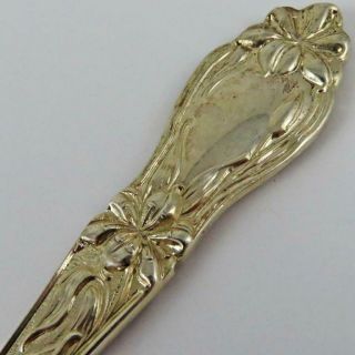 Antique Frank M.  Whiting Lily Floral Art Nouveau Sterling Silver Butter Knife