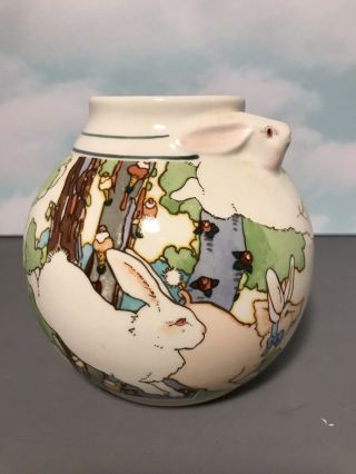 Hallmark Enchanted Garden Vase Eileen Richardson - Every Bunny Can Fly - 1041 Rare