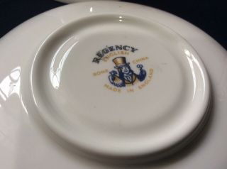 Vintage Bone China Regency Tea Cup Saucer Set Porcelain Violets Gold Trim 3
