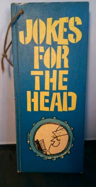 Vintage 1965 Book,  " Jokes For The Head,  " By Kanrom Hardcover Illustrated Rare