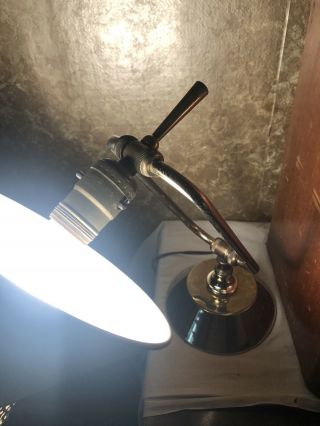 Vintage Industrial Adjustable Brass Table Lamp 2