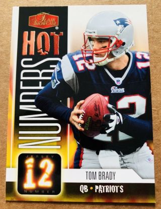 2006 Flair - Tom Brady - Rare Hot Numbers Hn24 - Patriots 6x Sb G.  O.  A.  T $$$$