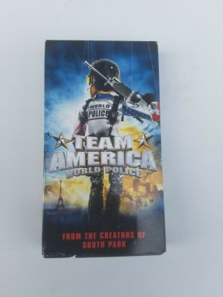 Team America World Police Vhs 2005 Rated Trey Parker Matt Stone Video Tape Rare