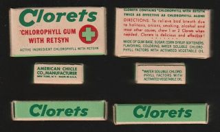 Rare Advertising Chewing Gum Full Wrapper - - - Adams Clorets 1952