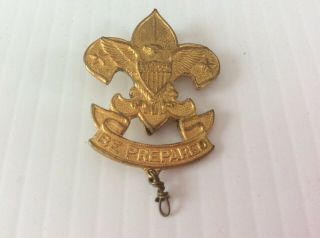 Pat.  1911 Boy Scouts Of America Pin - Rare - B.  S.  A.  - Be Prepared 1 1/2 " Tall Nr
