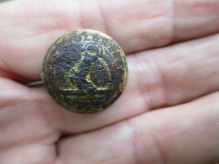 Civil War Massachusetts State Seal Dug Coat Button Relic Antique
