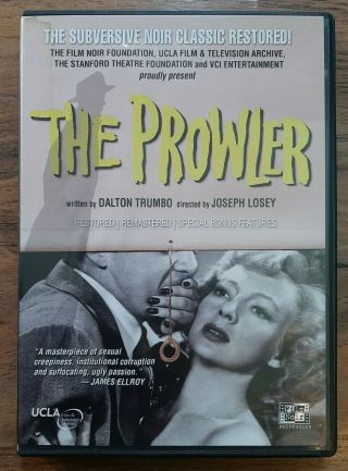 The Prowler/rare/classic/film Noir/van Heflin/written By Dalton Trumbo/vci Dvd