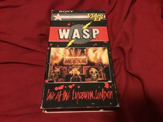 W.  A.  S.  P.  Vhs Live At The Lyceum London Video Ep Rare
