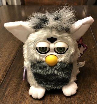 Rare Vintage 1999 Tiger Furby White & Gray Sound Does Not Work