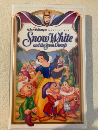 Rare Walt Disney Snow White And The Seven Dwarfs Masterpiece 1994 Vhs 1524