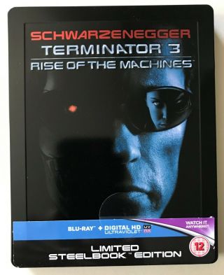 Terminator 3: Rise Of The Machines Steelbook (blu - Ray) Very Rare - Oop