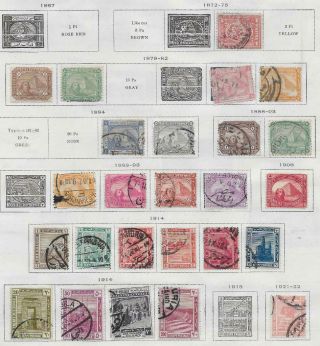 25 Egypt Stamps From Quality Old Antique Album 1872 - 1922
