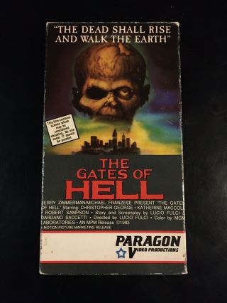 The Gates Of Hell Vhs Paragon Video Fulci Horror Cult 80s Rare Vintage