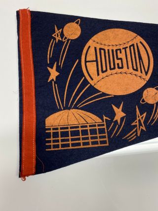 1960’s Vintage Houston Astros Baseball Pennant Texas Banner 11.  5x29 Inch Rare 2