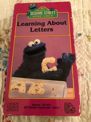 Sesame Street - Learning About Letters 1986 Vhs Rare Cover Jim Henson