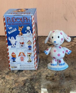 Rudolph The Red Nosed Reindeer Spotted Elephant Collectible Bobblehead Rare Toy