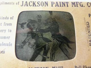 ANTIQUE ADVERTISING FLASHER CARD OF FIGHT WITH UNCLE SAM JACKSON PAINT MFG.  CO 3