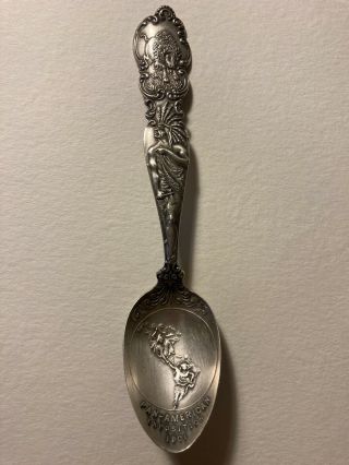 Antique Sterling Silver Souvenir Spoon: Pan - American Exposition Buffalo York