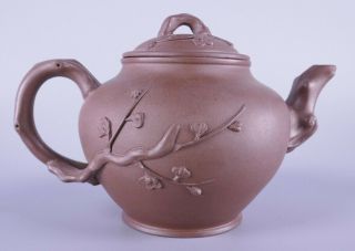 Fine Old Chinese Signed Yixing Tea Pot Red Clay Scholar Work Of Art