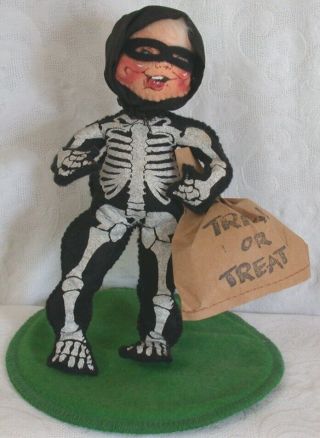1988 Annalee Halloween Trick Or Treat Skeleton Kid 7 "