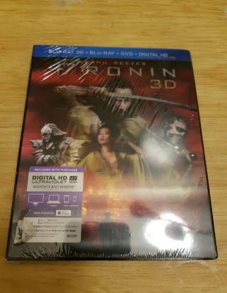 47 Ronin (blu - Ray/dvd 2014 3 - Disc Set 3d) With Rare Slipcover In Wrap