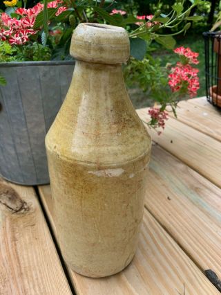 Circa 1865 Antique Andrews Johnston Philly Mead Ceramic bottle 2