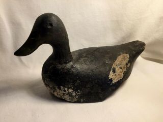 Old Antique Primitive Painted /carved Wood Duck Decoy Scaup Bluebill