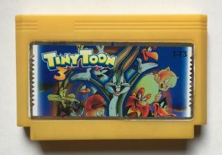 Tiny Toon 3 Famiclone Famicom Dendy Pegasus Nes Old Retro Rare Game Cartridge