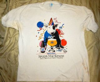 Rare Vintage Spuds Mackenzie Party Animal T Shirt Size Xl - Bud Light