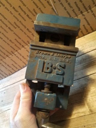 Vintage Brown And Sharpe Cantalever Machinist Vise RARE 2