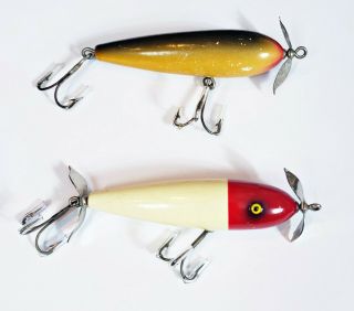 Paw Paw & Moonlight Topwater Minnow Lures C 1930s