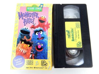 Vhs Sesame Street Songs Monster Hits Home Video 1990 Rare Videotape
