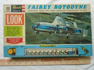 1961 Fairey Rotodyne Model Kit Revell No H - 185:198,  Unbuilt Complete,  Rare,  Ex