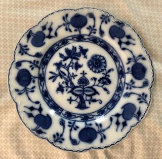 Vintage Antique Johnson Bros Holland Flow Blue Onion Dinner Plate 10” England