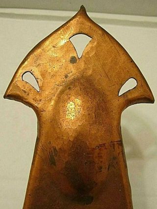 ANTIQUE ARTS & CRAFTS MISSION HAND HAMMERED COPPER CANDLE SCONCE 2